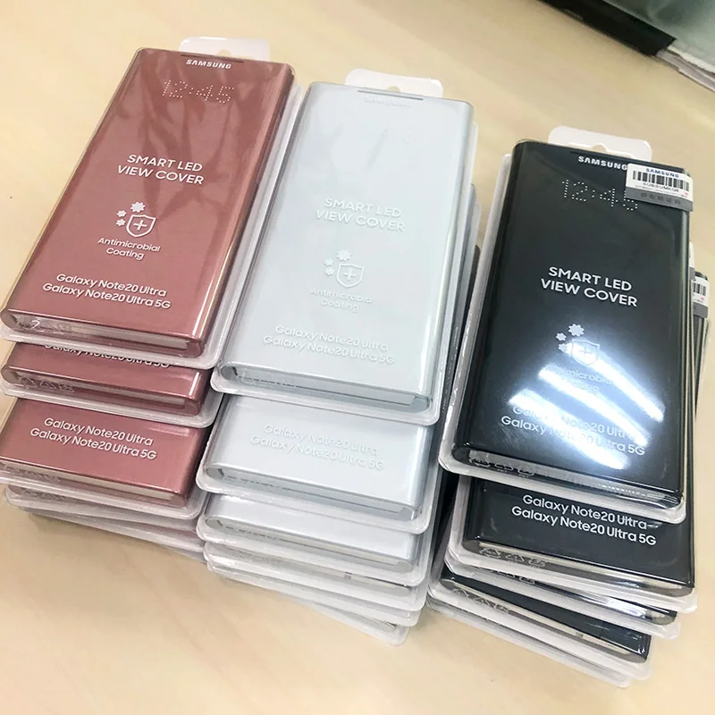 Samsung Original Led Smart Cover Phone Case View Cover For Samsung Galaxy  Note20 Note 20 Ultra 5G LED Wallet Cover Phone Case