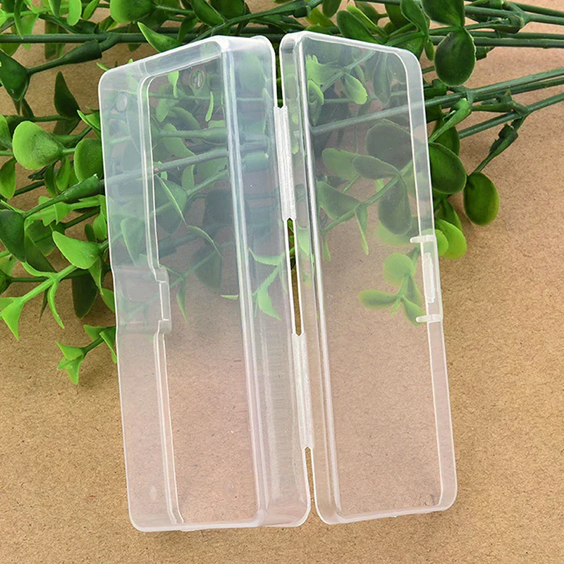 1PC Transparent Plastic Storage Box Sauce Bottle Fruit Fork Storage Box Empty Storage Box Jewelry Rectangle Case