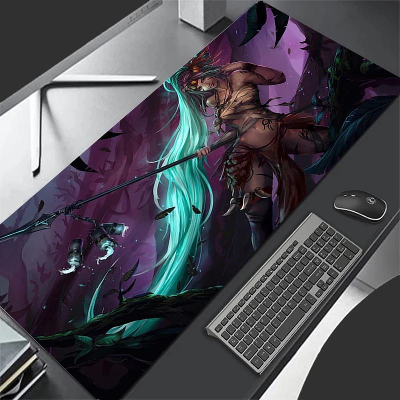 

Mouse Pad Gaming Nidalee Poppy Riven League Of Legends Gamer Keyboard Office Accessories Desk Mat Mousepad Anime Pads Mouse pad