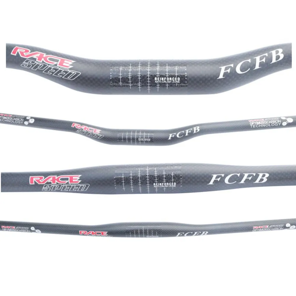 carbon handlebar Cycling Parts 3K Carbon Fibre Bike Handlebar Sets Mountain MTB Bicycle Flat / Rise Handlebar SeatPost Stem