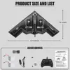 RC Airplane Remote Control B-2 Spirit Stealth Bomber Plane 2.4Ghz 2CH Foam Drone Ready To Fly Aircraft Toy for Kids and Adults 6