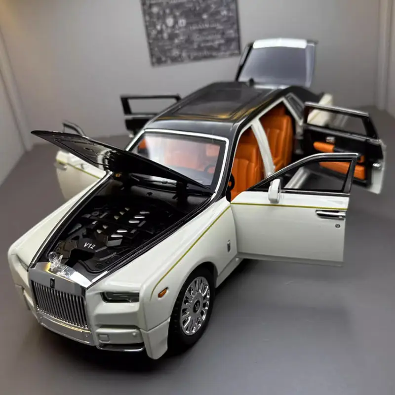 1/18 Rolls-Royce Phantom Alloy Luxy Modello Di Auto Diecast Veicoli Giocattolo In Metallo Modello Di Auto Simulazione Sound Light Collection Regali Pe