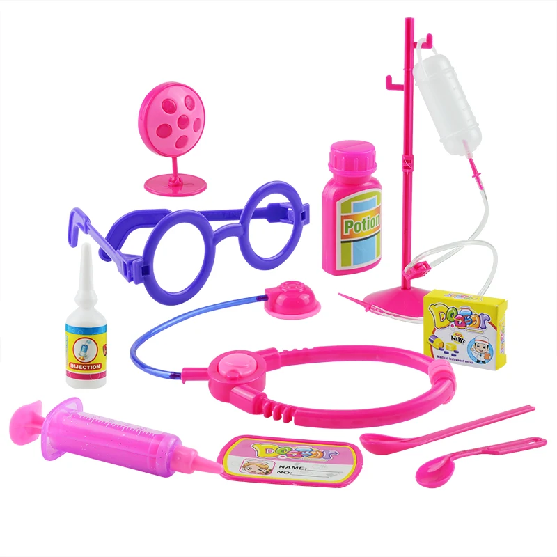 Syringe Model Pretend Doctors Kit Early Educational Toys Parent-Child Game Plastic Blue/Pink Stethoscope Toy for Children 6