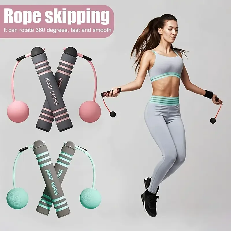 Adjustable Cordless Jump Rope With Weighted Ball For Children And Students Training Fitness Slimming Sports For Home Workou 1pc