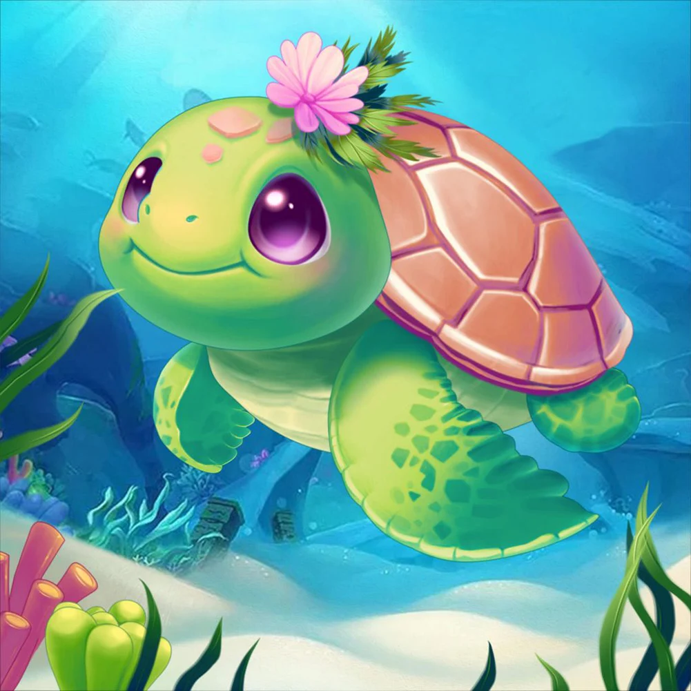 5D DIY Full Round Drill Diamond Painting Sea Turtle Kit Home Decor Art Craft diamond painting