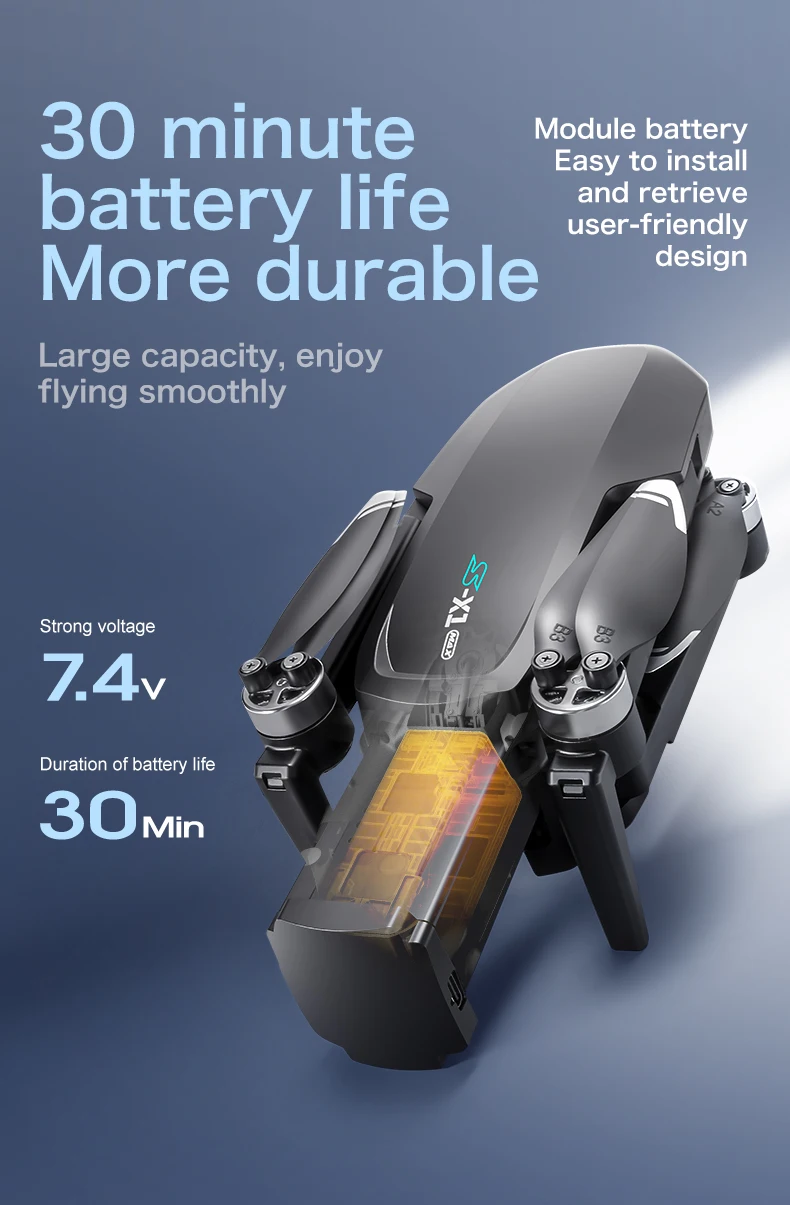 S-X1 nuevo Drone con pantalla cardán antivibración de 3 ejes 8K aéreo sin escobillas RC Quadcopter 5G GPS 8K cámaras HD EIS Mini UAV juguete para regalo