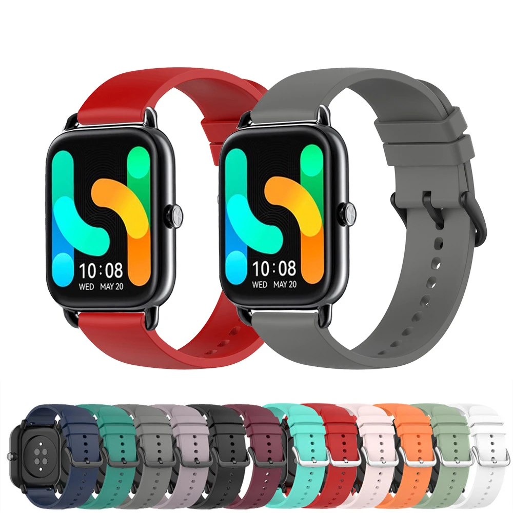 Para HAYLOU RS4 Plus 20mm 22mm Substituição Pulseira de Silicone Pulseira  de Relógio Inteligente Para Haylou RS4/LS02/RT2/RS3 LS04/LS05S Ремешок| | -  AliExpress