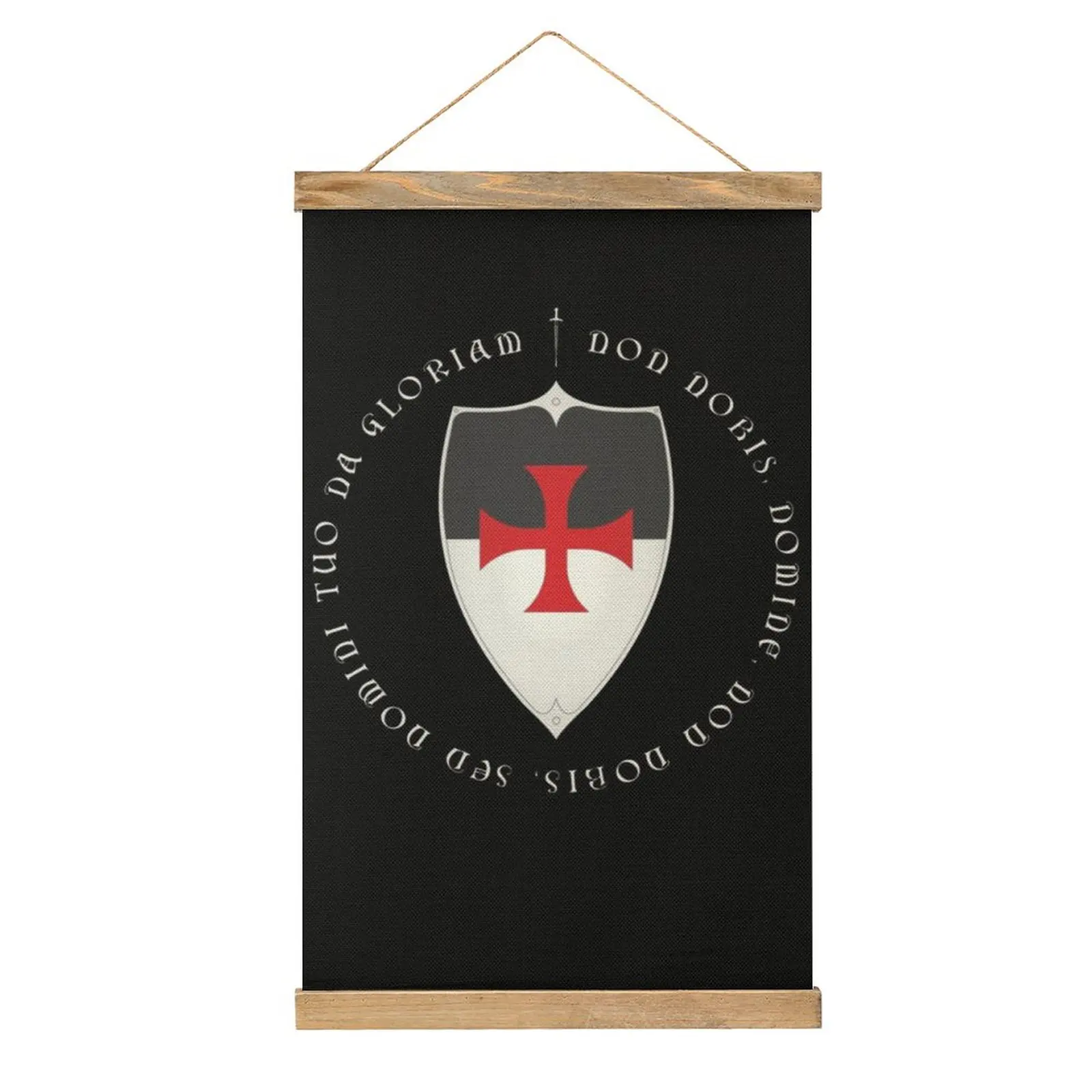 

Knights Templar Crusader Motto And Cross Canvas Hanging Picture Top Quality Picture Bar Craft Decoration Humor Graphic Style Dec