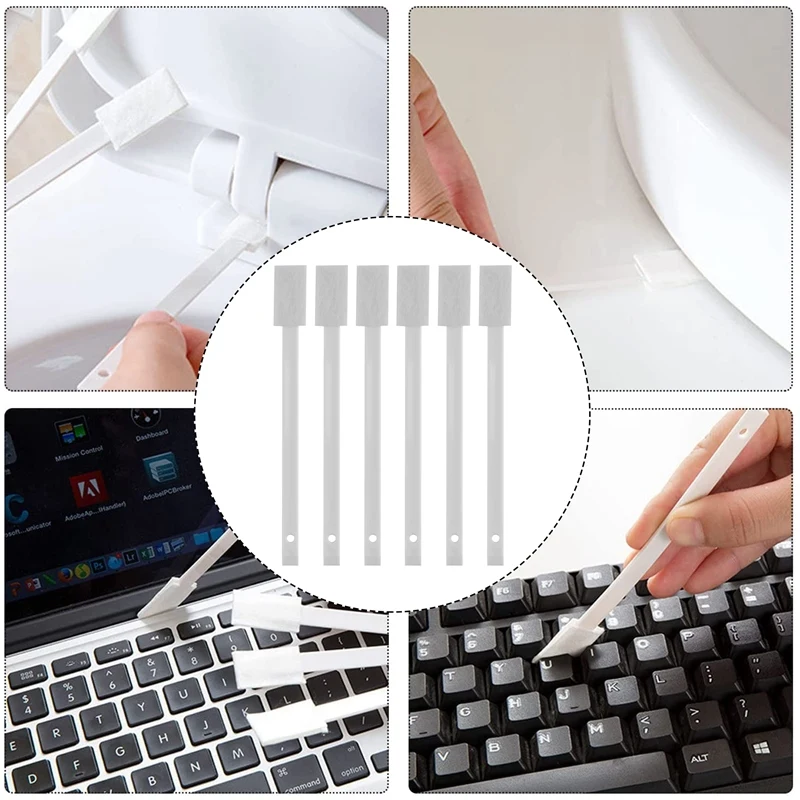 35 Pcs Disposable Toilet Brushes Crevice Cleaning Brushes For Cleaning Closestool Door Window Space Track Keyboard Etc