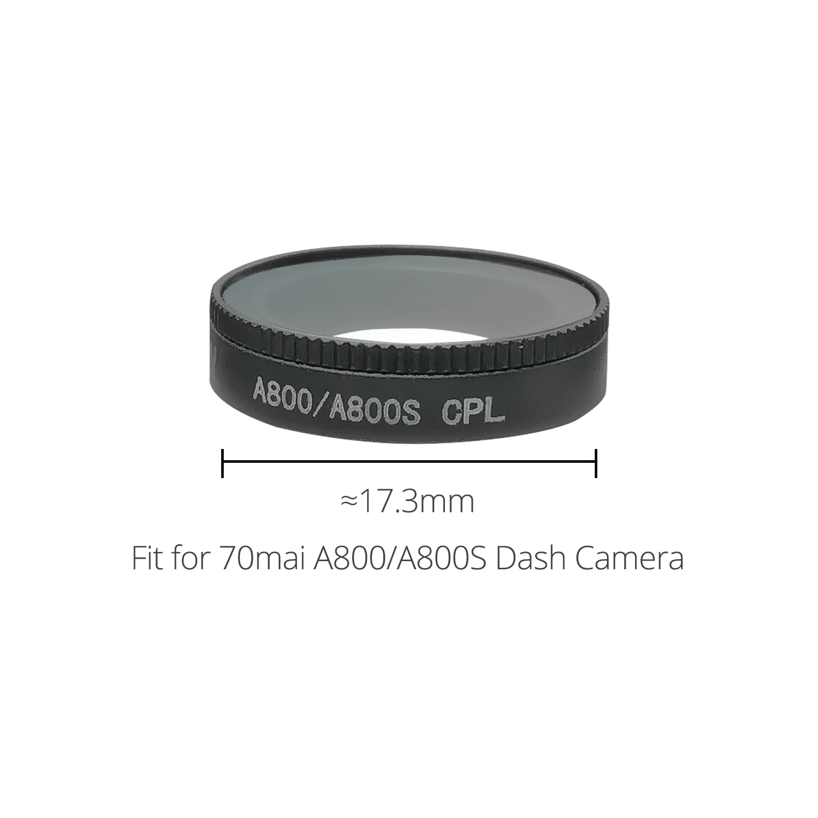 CPL Filter Dash Cam Lens Compatible with 70mai Model A800 A800S Lens Diameter 17.3mm, Dash Cam Polarizing Filter 3