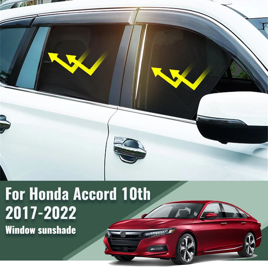 

For Honda Accord X 10th 2018-2022 Magnetic Car Sunshade Visor Front Rear Windshield Frame Curtain Side Window Sun Shade