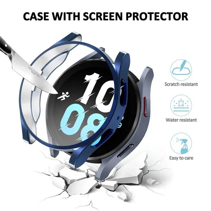 Premium TPU Protective Case with Full Cover Bumper and Screen Protector for Samsung Galaxy Smartwatches