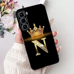 Elegant Crown Letters Soft Slim Phone Case - Premium Cover for Infinix Hot 50 Pro Plus (9N)
