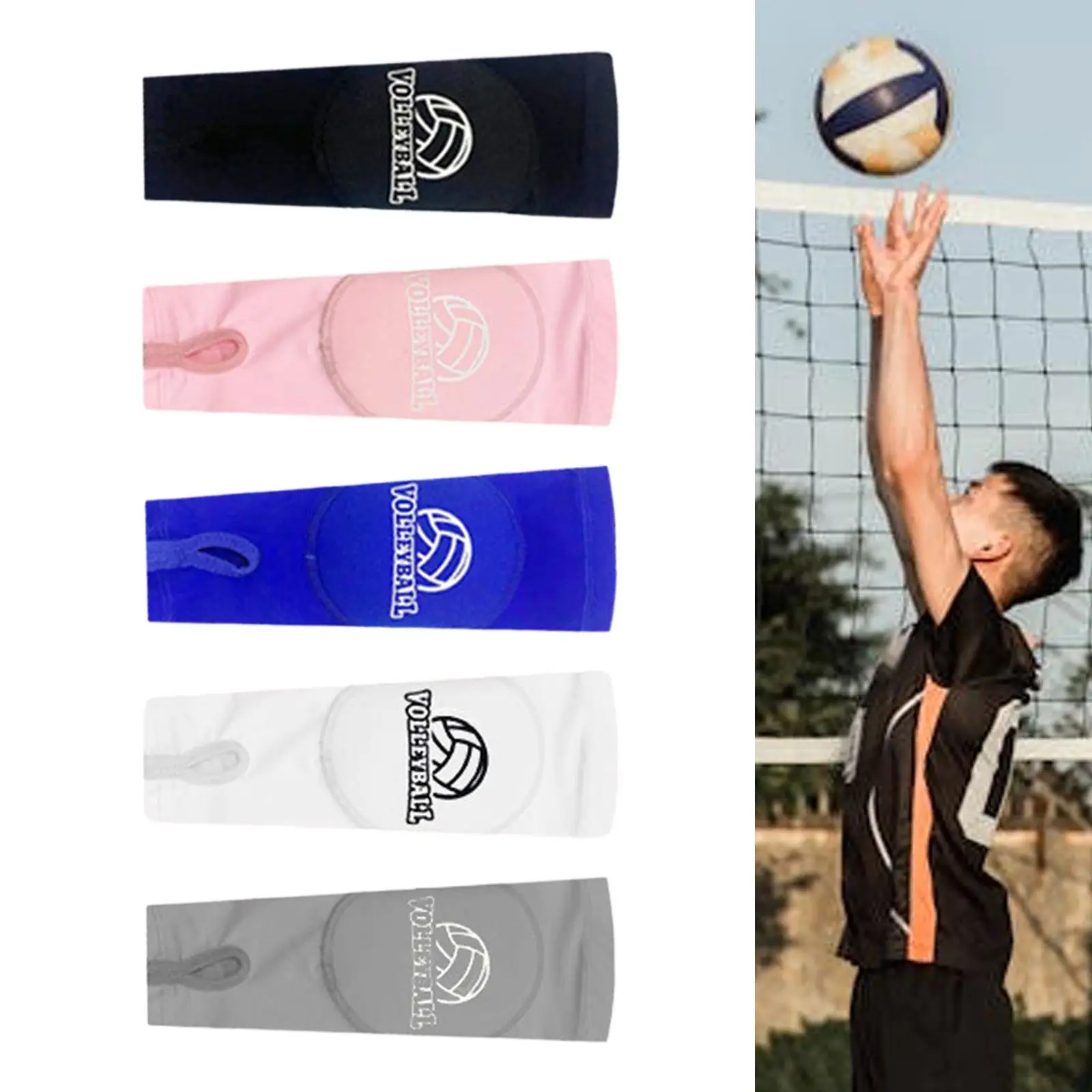 2 Pieces Volleyball Arm Sleeve Gloves for Volleyball Basketball Cycling