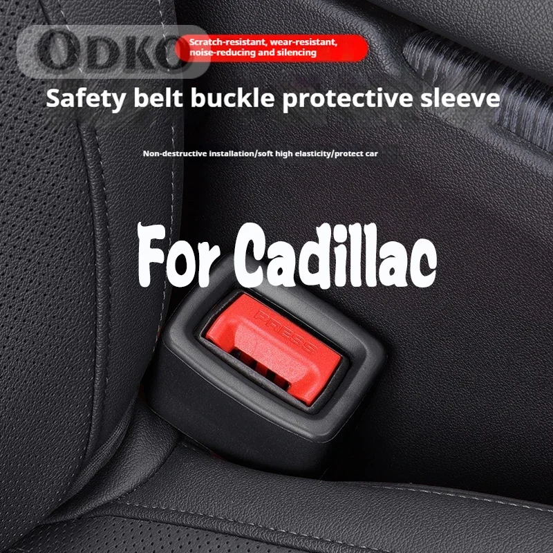 Car Safety Belt Buckle Holder Silicon Gel Buckle Protective Cover For Cadillac Escalade CTS ATS SRX STS XT5 XT6