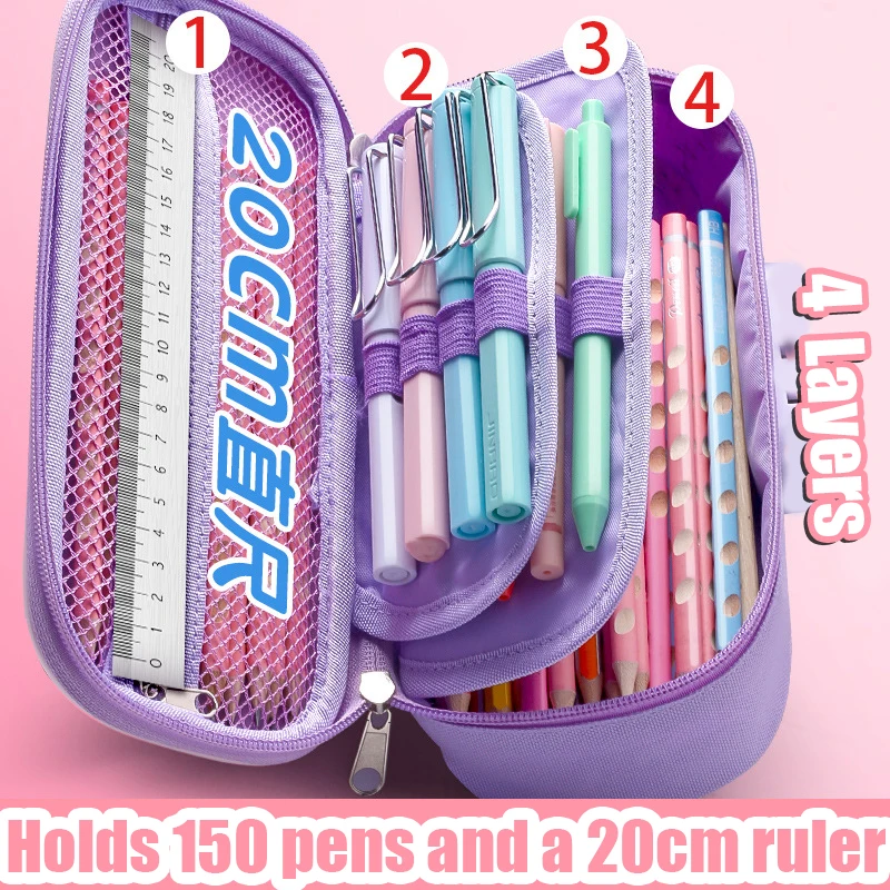Pencil Cases 3D Kawaii With Lock Unicorn Organizer