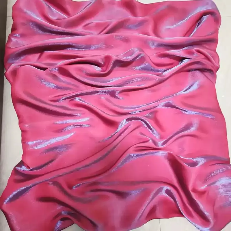 Purple Blue Iridescent Satin Fabric - Luxuriously Soft and Smooth Draping Material for DIY Clothing and Crafts