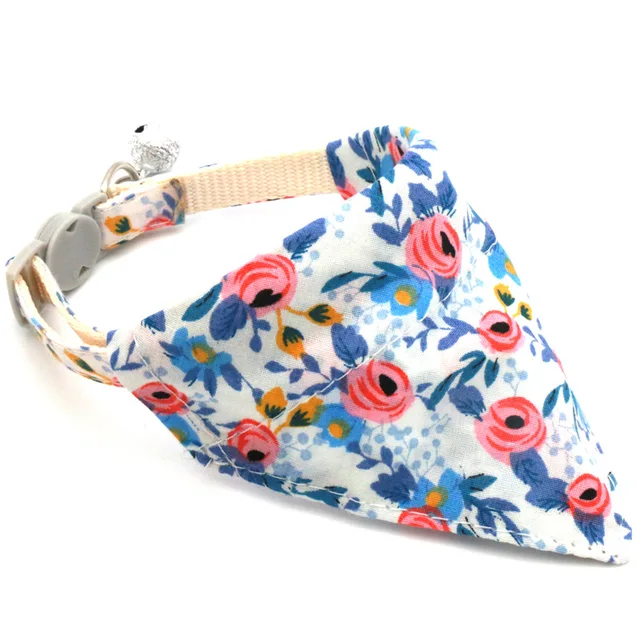 Adjustable Little Daisy Dog Neck Scarf Puppy Breakaway Pet Cat Dog Kitten Collar Bandana Kitten Accessories for Small Dogs 3
