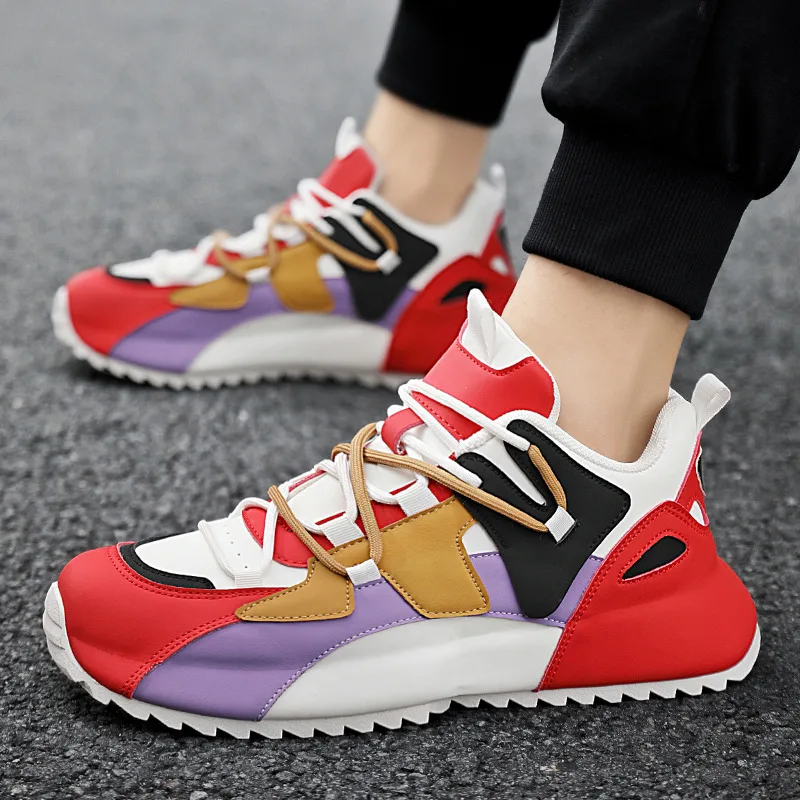 

Trendy Mixed Colors Men Designer Shoes 2024 Spring New Arrivals Men Fashion Sneakers Comfortable Platform Mens Casual Sneakers