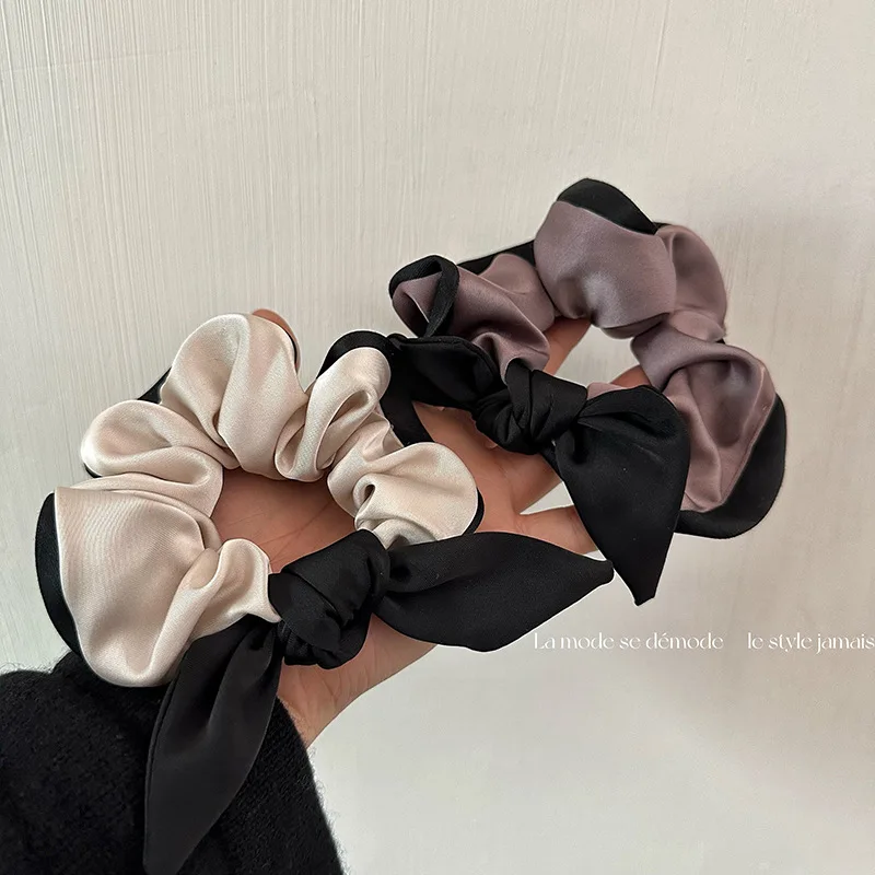 Large Bows Elastic Hair Bands Ties For Women Girls Bowknot Ponytail Rubber  Bands Scrunchies Hair Bows Clips Gum Hair Accessories - Scrunchie -  AliExpress