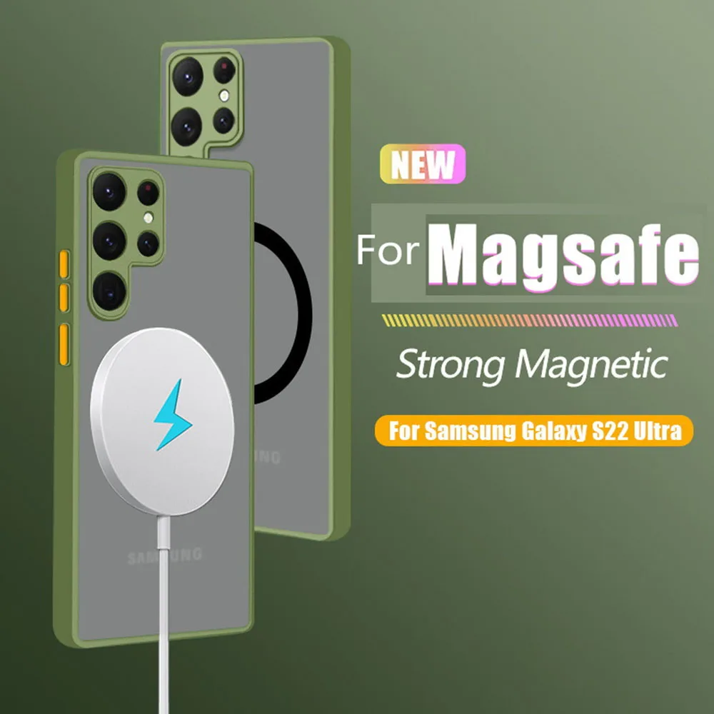 For Magsafe Cases For Samsung Galaxy A53 5G A54 A34 A52 A13 A12 A32  Magnetic Wireless Charging Cover For Samsung A52s A33 Case - AliExpress