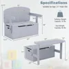 Comfort Corner, Kids Table and Chair Set,Convertible Toy Storage Bench with Built-in Handle for Kindergarten,Preschool,Kids Room 5