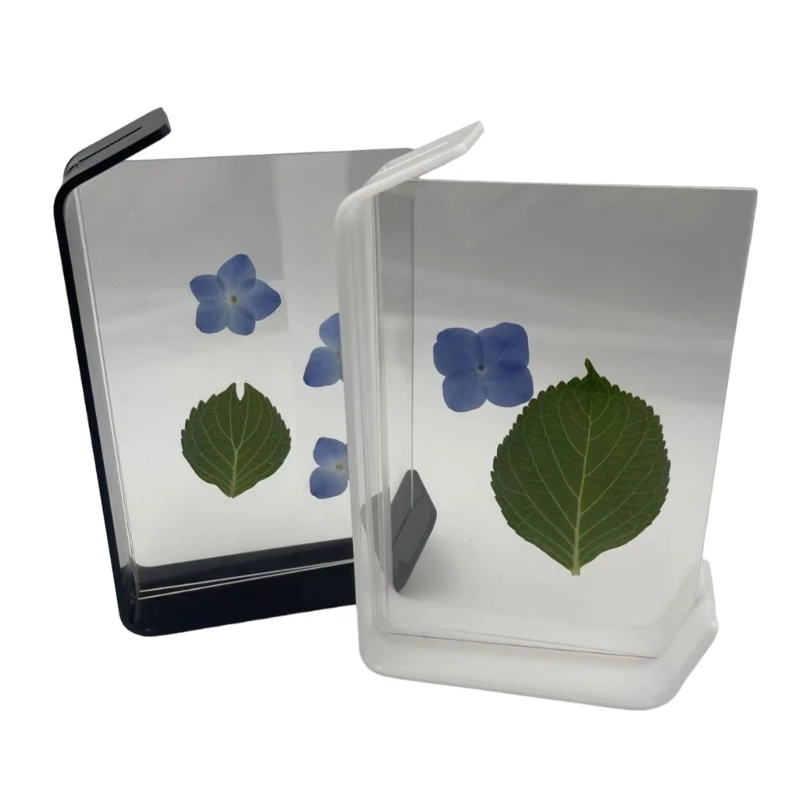 

Acrylic Photo Frame Photo Holder Desktop Stand Creative Leaf Sculpture Decors