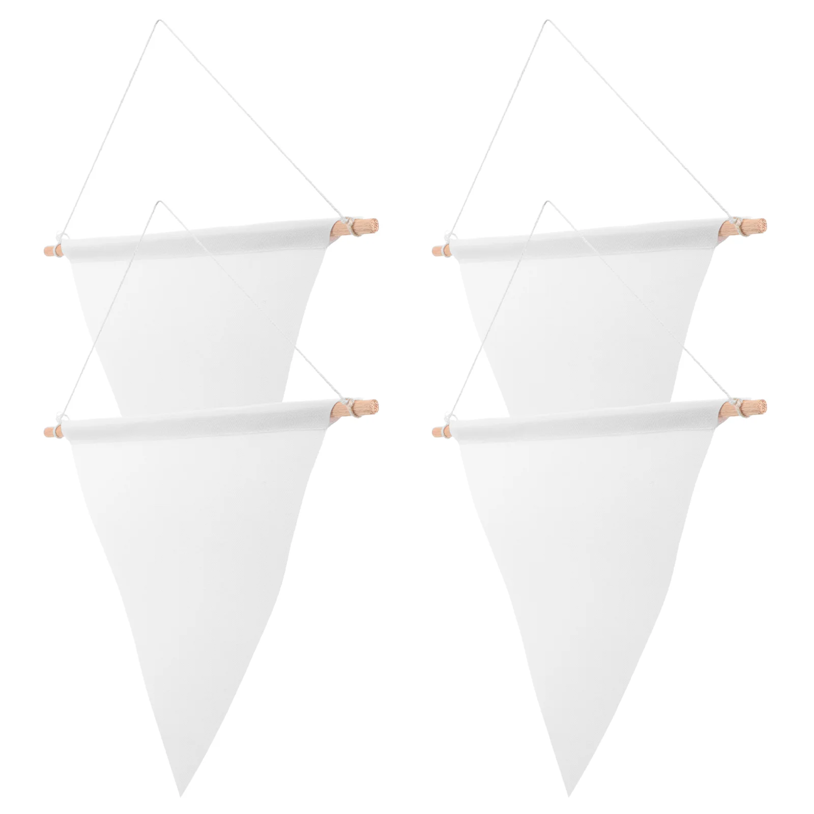 

4 Pcs Christmas Nomes Hanging Flags Badges Lapel Throws Blank DIY Canvas Celebrations
