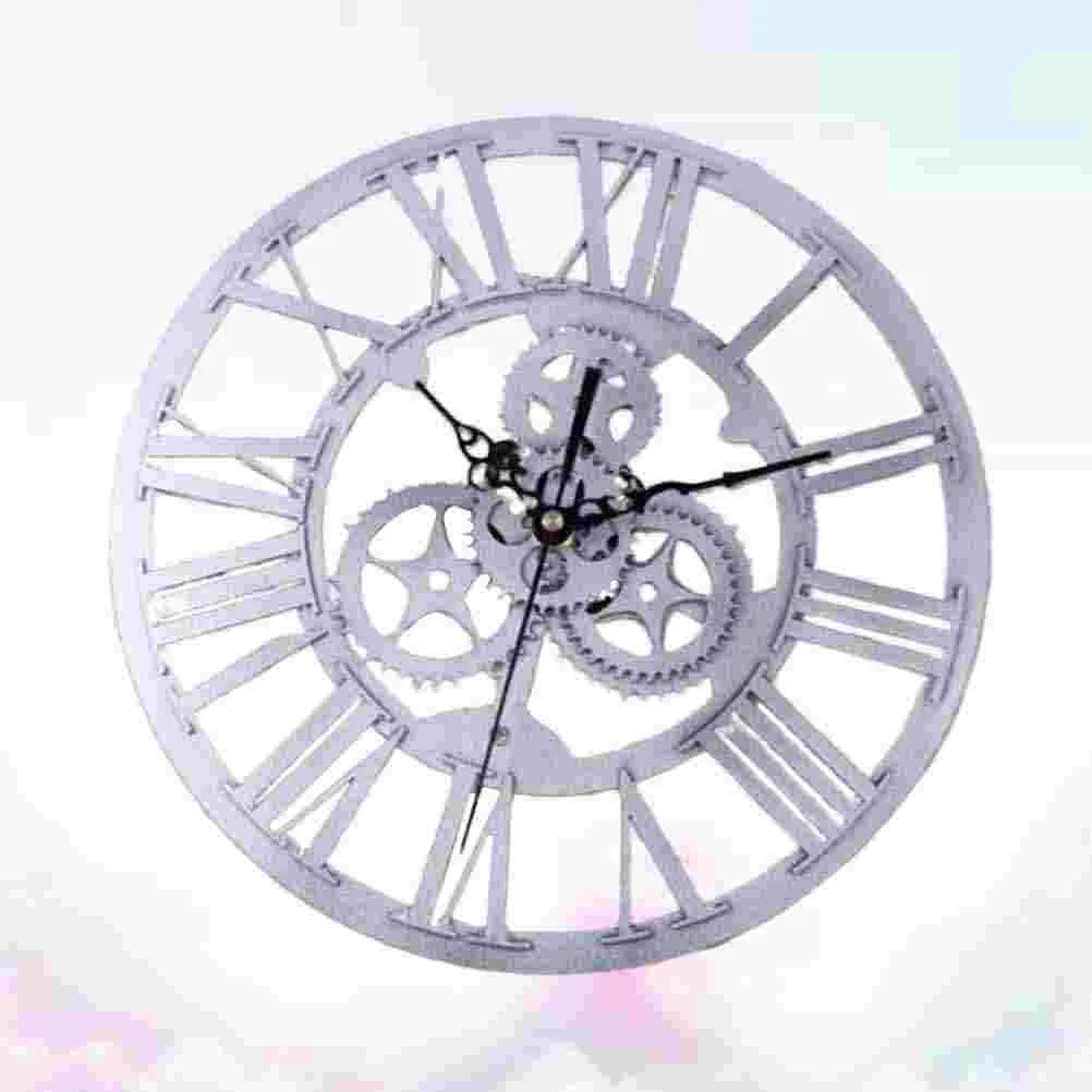 

Gear Wall Clock Round Decorative Table Clock Outdoor Garden Wall Clock Vintage Wall Clock Mechanical Gear Wall Clock