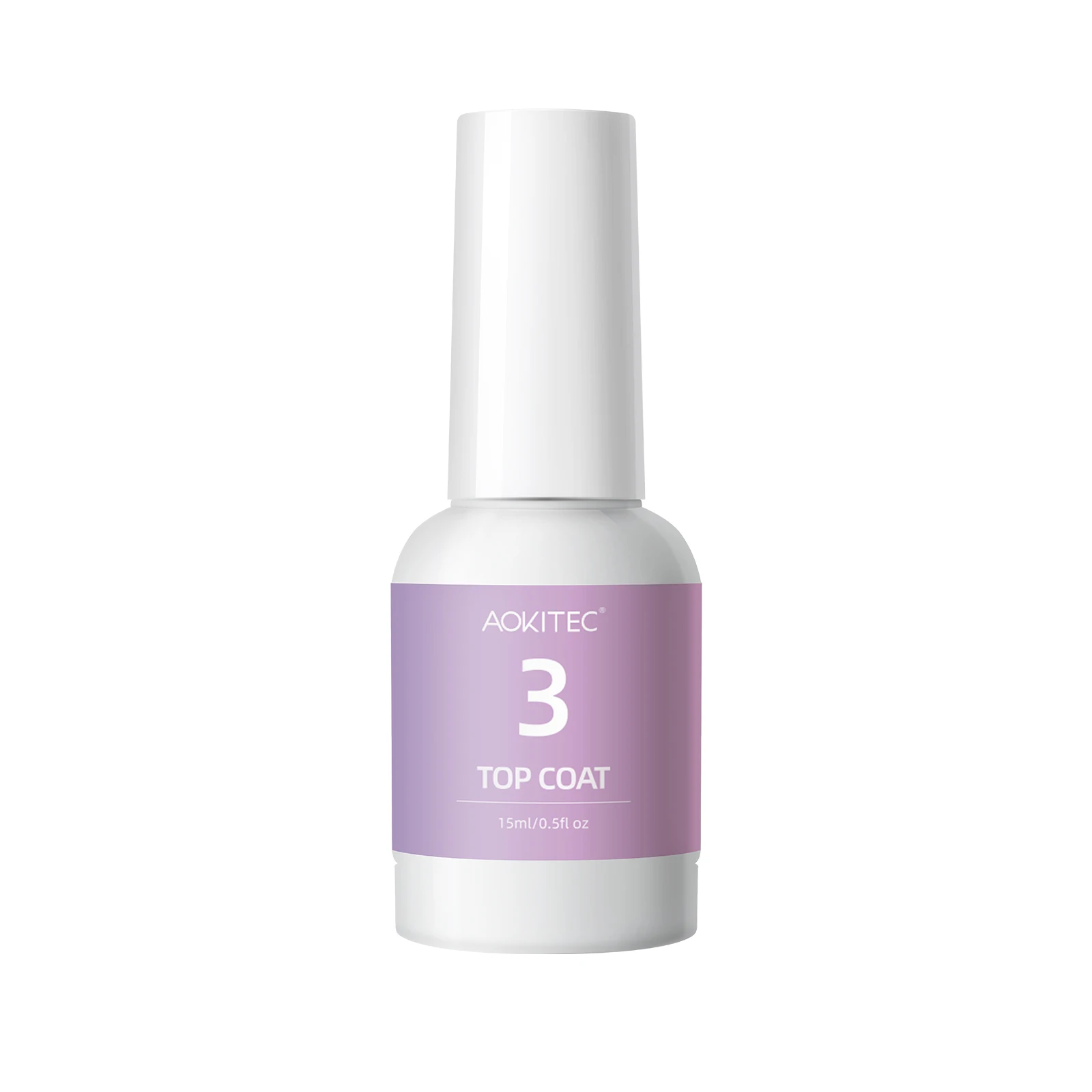 Aokitec 15ML Top Coat Nail Gel Glue 1PC Curing for Dipping Powder Function Gel Soak Off Varnish