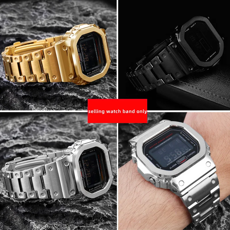 カシオ用メタルケース,ステンレススチール,d5600/G-SHOCK/GW