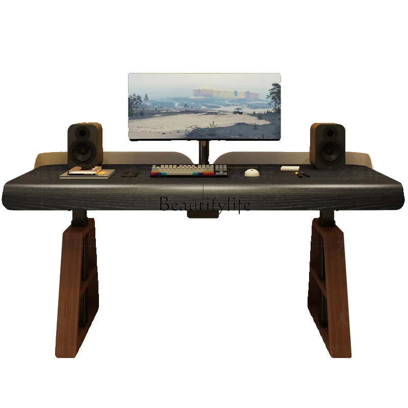 Electric Lifting Desk Light Luxury Modern Study Desk Italian Minimalist Computer Desk