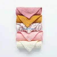 N80C 10Pcs Baby Square Towels Infants Wash Hand Face Towel Handkerchief Feeding Bib Burp Cloth Soft Crepe Muslin Saliva Towel
