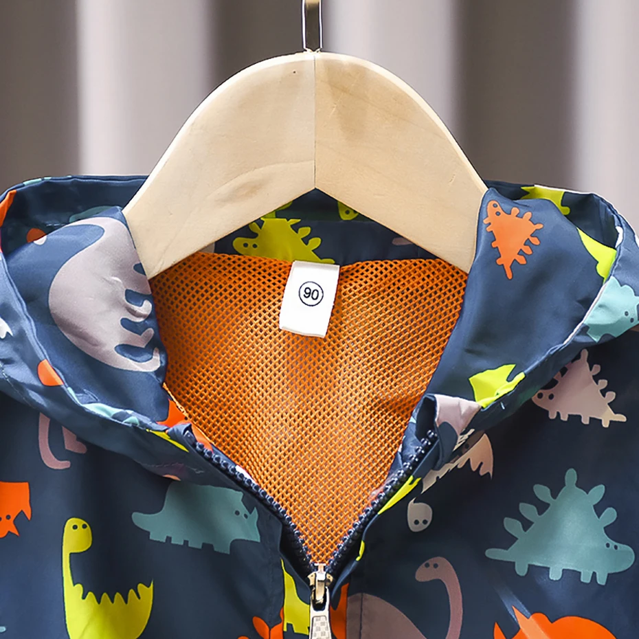 Kids Jackets Dinosaurs Pattern For Boys