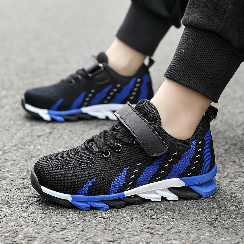 New Children Sport Running Shoes Mesh Breathable Anti-skid Kids Sneakers For 5-16 Years Non Slip Boys Casual Walking Footwear 4