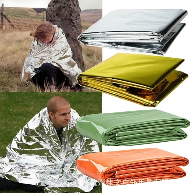 Couverture isolante de premiers secours d'urgence de survie en plein air, couverture de premiers secours, couverture de survie, tente de camping, couverture de sauvetage de voyage