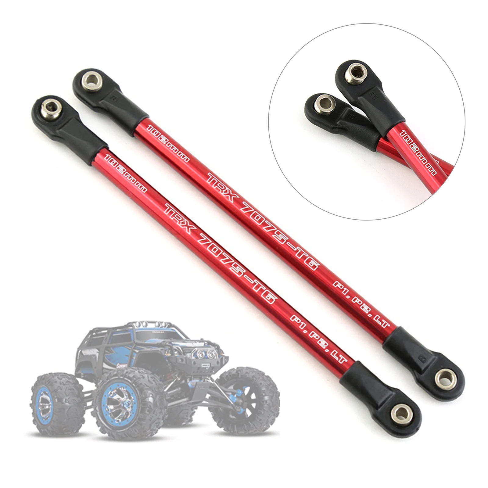 Pushrods In Alluminio Traxxas Per Rockers P1 P2 Lt-5318X-Revo 3.3 E-Revo Summit
