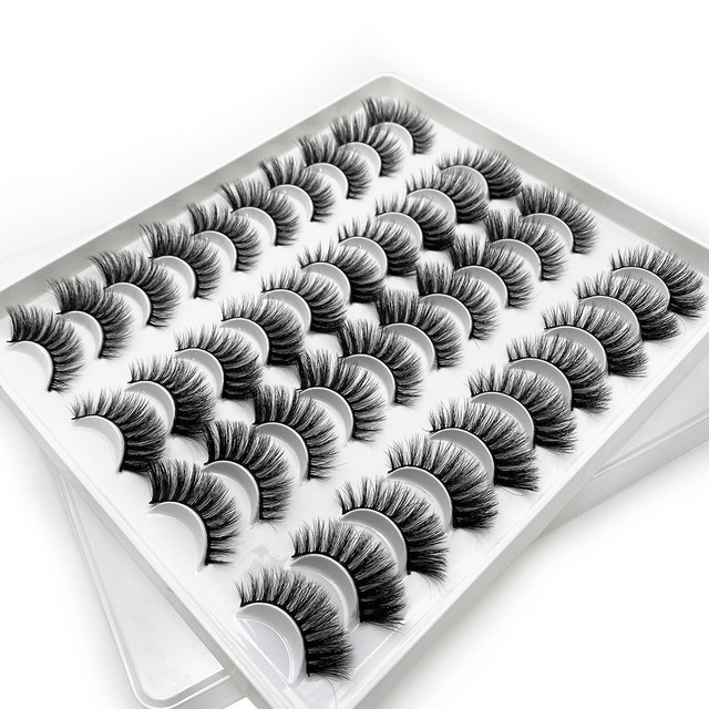 5/8/10/20 Pairs 3D Mink Lashes Natural False Eyelashes Dramatic Fluffy Soft Wispy Volume Cross Reusable Fake Eyelash  MaKeup