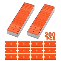 100 Pieces Two Cutting Plastic Razor Blade Label Clean Razor Glue Remover Window Glass Clean Scraper Car Wrap Sticker Squeegee 2