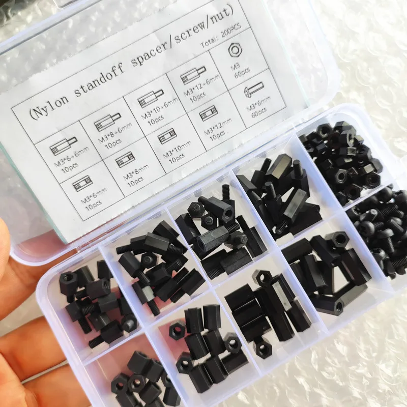 PlasticNylonStandoffM2M25M3M4HexColumnPCBStandoffsSupport