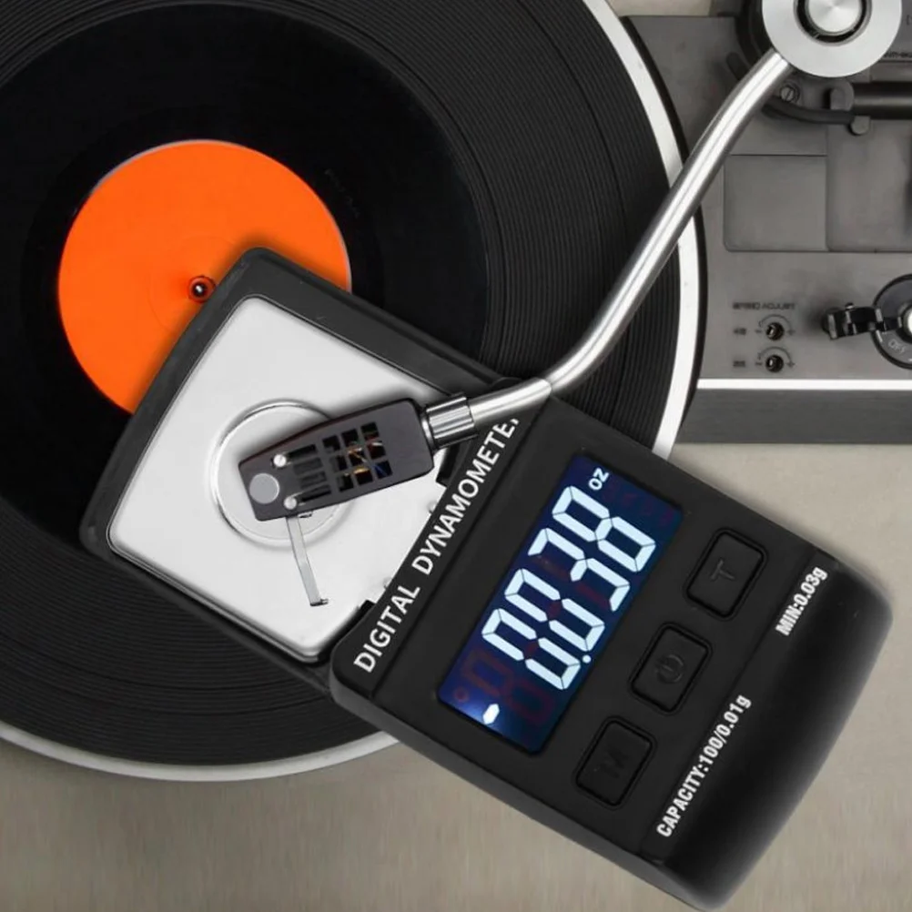 Turntable Stylus Press Digital Force Scale Gauge Jewelry Black Tracking Pressure