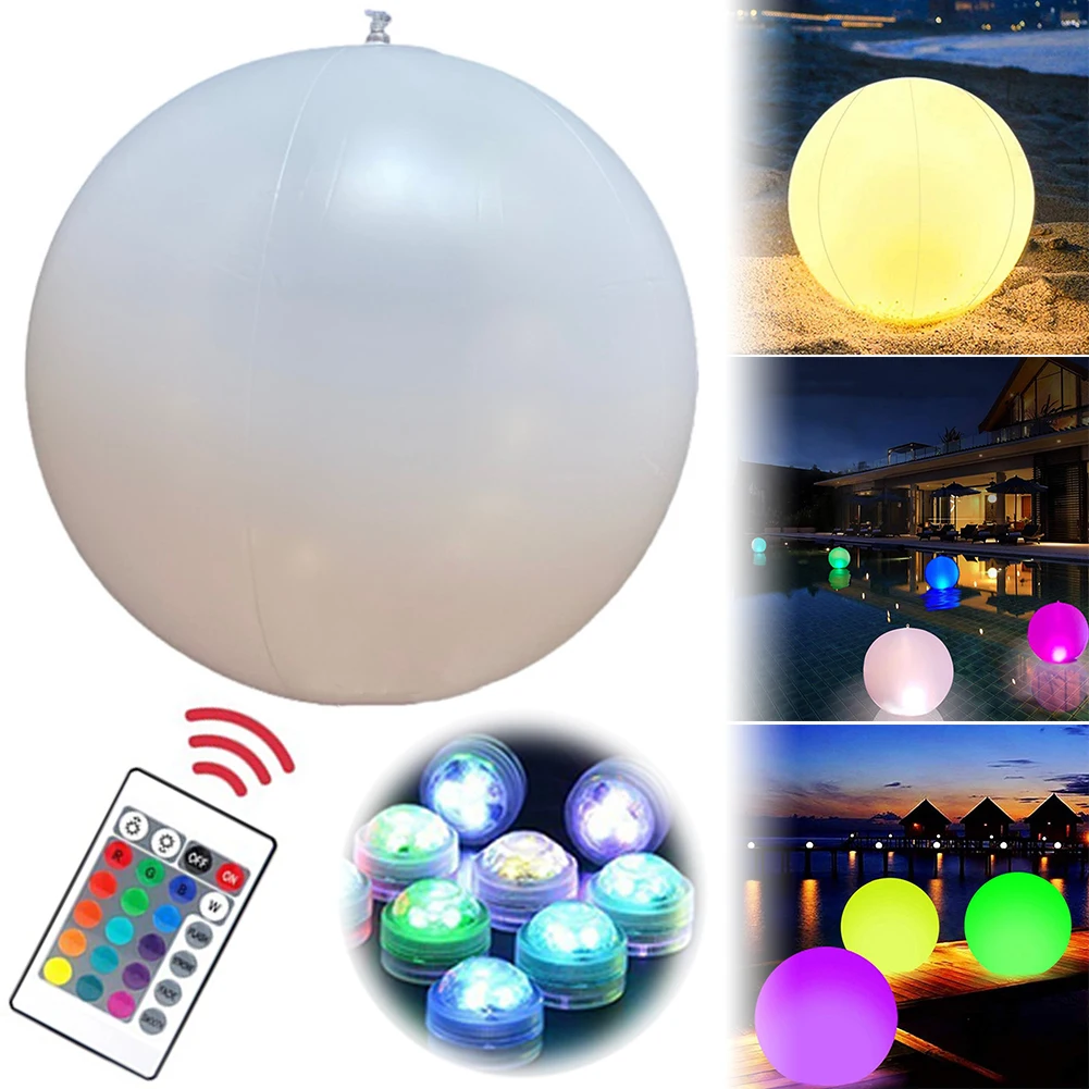 Waterproof PVC LED Glowing Balloon for Pool Party Decor