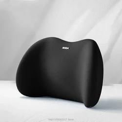 Ergonomic Memory Foam Car Seat Neck and Lumbar Support Pillow (Black Waist)