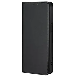 Sleek Leather Protective Case with Magnetic Closure and Enhanced Durability for Note 14Pro 4G(Europe (Black)