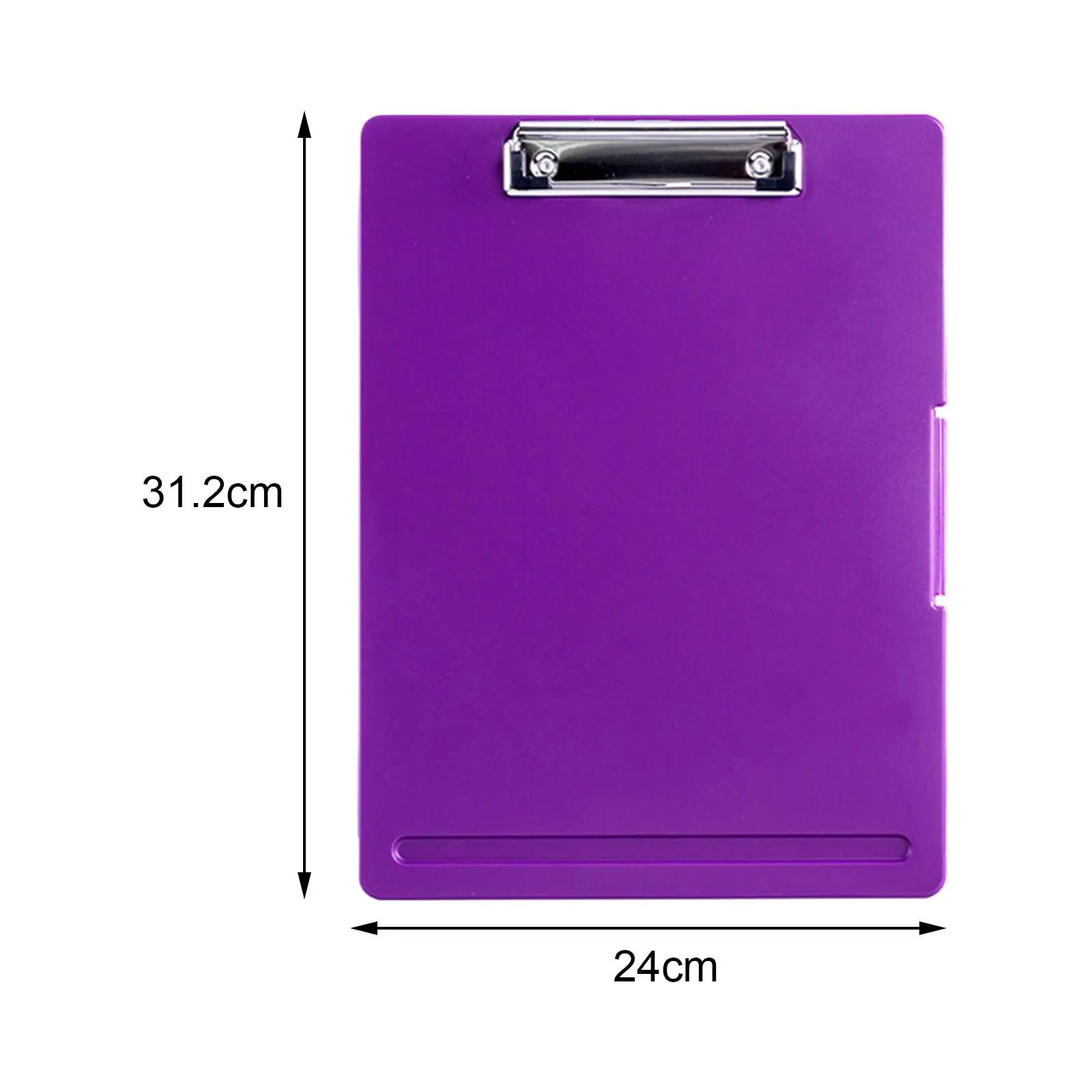 Purple A4 Plastic Clipboard With Storage With Pen Slot Writing