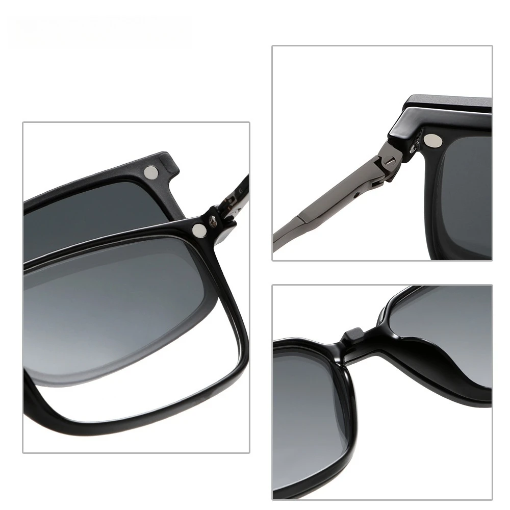 YIMARUILI Fashion 1+4 Polarized Magnetic Clip-On Glasses