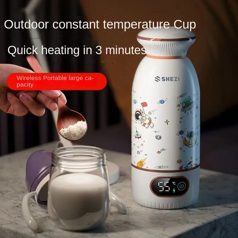 10000mah Wireless Electric Kettle Thermal Milk Conditioner Rechargeable  Heating Cup Water Bottle Insulated Kettle Car Water Cup - Electric Kettles  - AliExpress