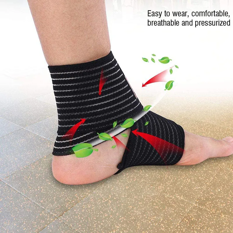 Sports Strain Wraps Ankle Support Pad Protection Ankle Bandage Guard Bandages Elastic Gym Protection Foot Wraps
