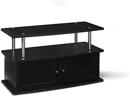 Designs2Go 40 inch TV Stand with 2 Storage Cabinets and Shelf, Espresso
