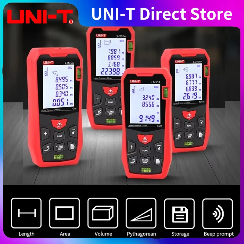 UNI-T Laser Rangefinder LM50A LM70A LM100A LM120A Laser Distance Meter Digital Range Finder Tape Measure laser rangefinder distance meter
